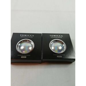 TOMICCA Holographic Nail Powder 2 Pack Manicure Pedicure Nail Art